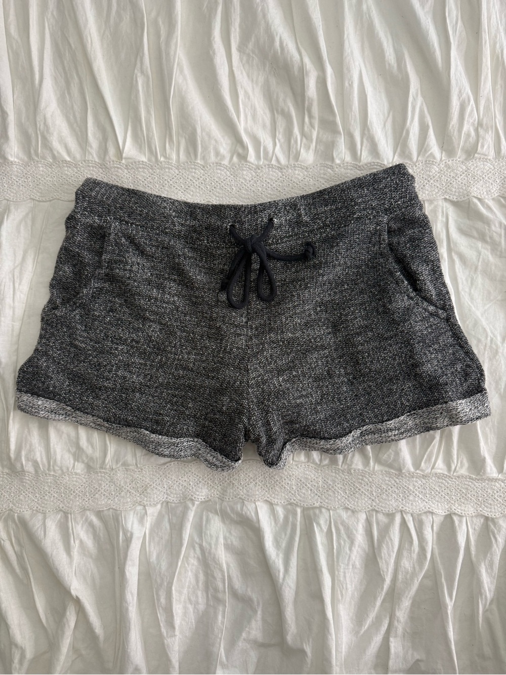 Mossimo Supply Co. Charcoal Gray Knit Drawstring Shorts